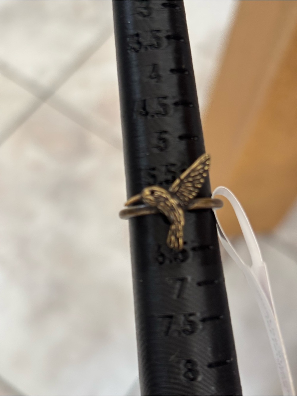 Gold Hummingbird Ring - Delicate Bird Statement Ring